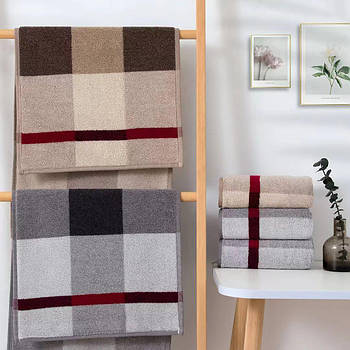 Рушник махровий для рук Клітинка, 30х70см., упаковка 12 шт