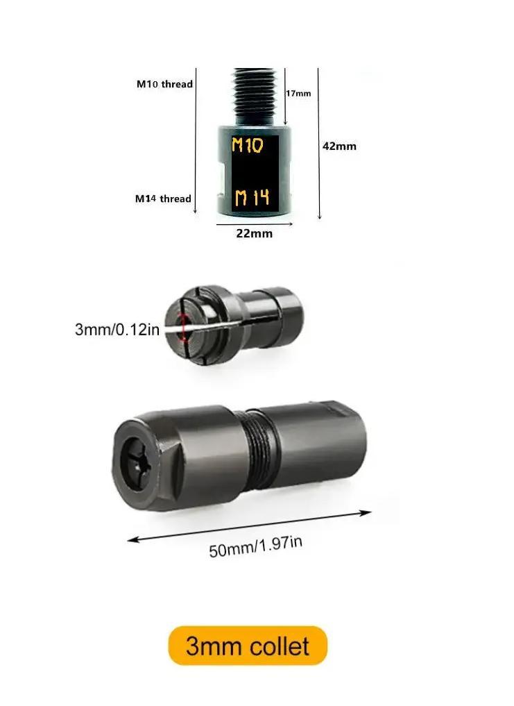 Перехідник (адаптер) для болгарки М14 під цангу 3мм, фото 1