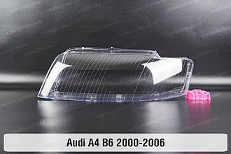 Скло фари Audi A4 B6 (2000-2006) ліве