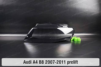 Скло фари Audi A4 B8 (2007-2011) дорест ліве