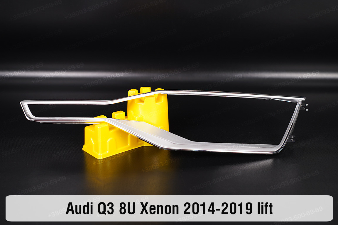 Хромована декоративна маска Audi Q3 8U Xenon (2014-2019) рест ліва, фото 1