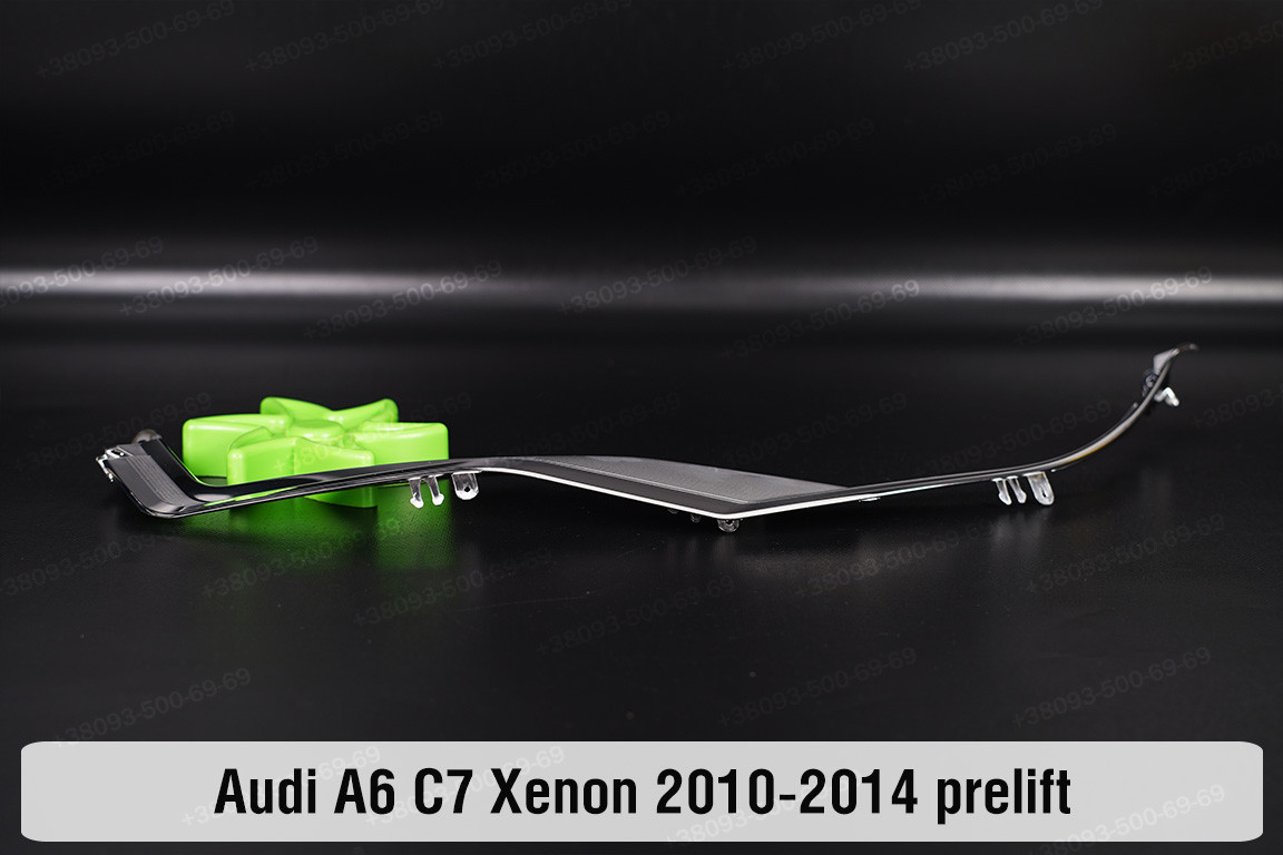 Хромована декоративна маска нижня Audi A6 C7 Xenon (2010-2014) дорест ліва