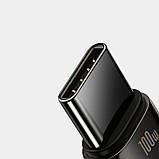 Кабель Baseus Type-C Tungsten Gold CAWJ000101 100W, 2 м, чорний, фото 3