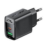 Адаптер мережевий AceFast A98 GaN PD30W, USB, Type-C, чорний, фото 2