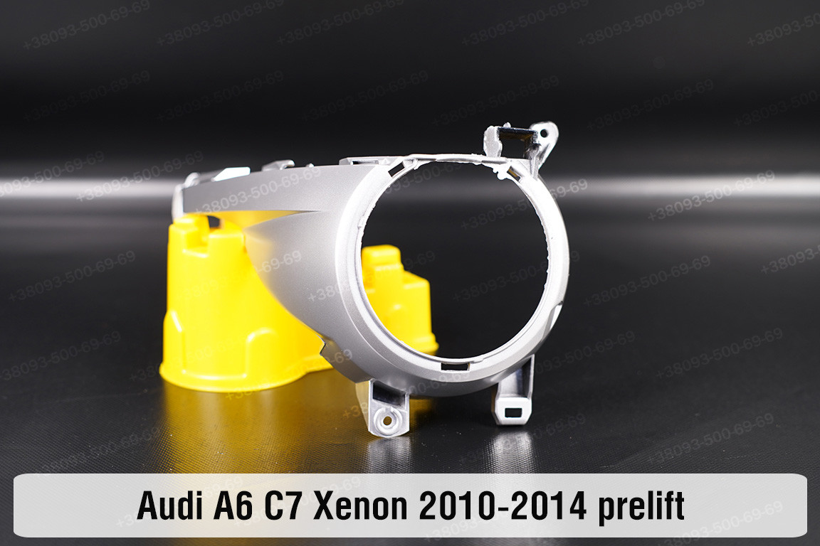 Хромована маска лінзи Audi A6 C7 Xenon (2010-2014) дорест права, фото 1