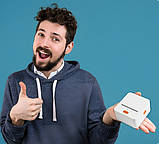 Портативний 2" принтер бездротового друку Bluetooth Ukrmark UP1BL синій, фото 5