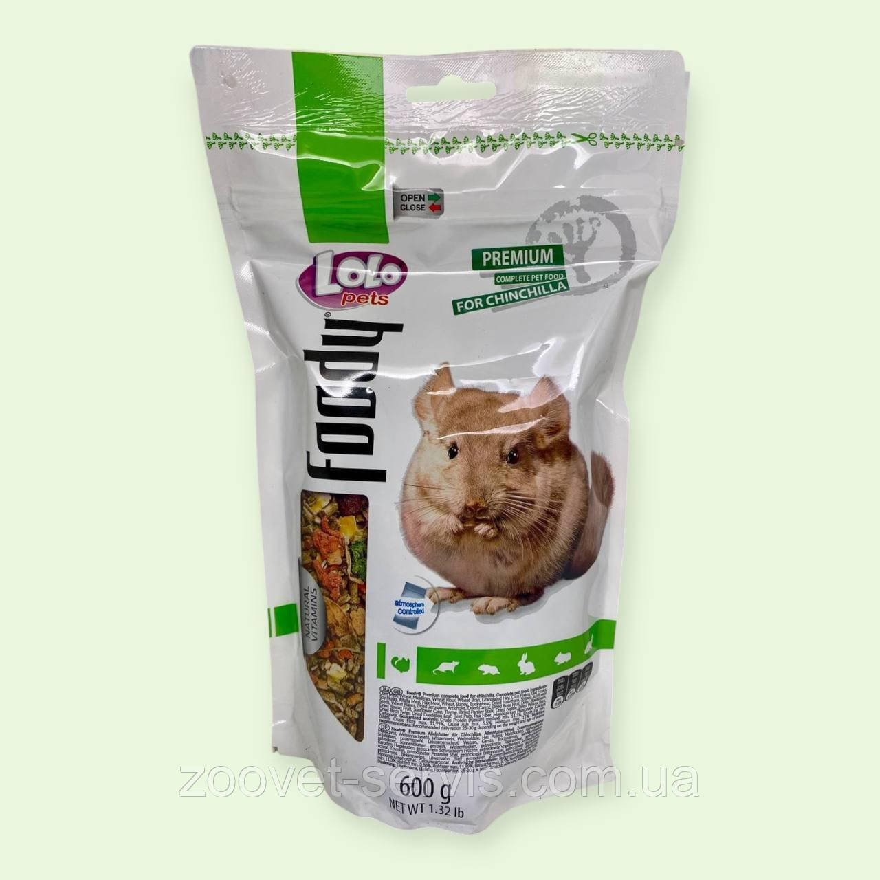 Повнораційонний корм для шиншил LoLo Pets Foody Chinchilla 600 г