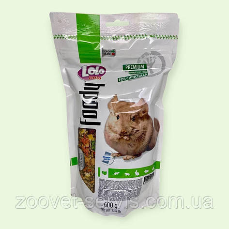 Повнораційонний корм для шиншил LoLo Pets Foody Chinchilla 600 г, фото 1