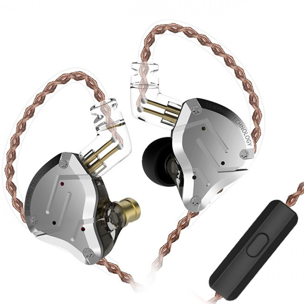 Наушники Knowledge Zenith ZS10 Pro с микрофоном Silver (СТОК), фото 1