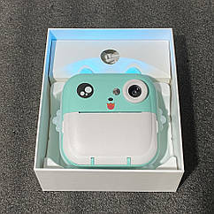 Дитяча камера миттєвого друку, фотоапарат з термопринтером бірюзовий