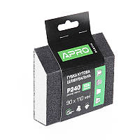 828114 Губка шліфувальна чотиристороння P240 кутова "APRO"