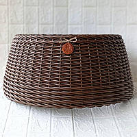 Спідниця для ялинки з ротангу. Кашпо для ялинки. Підставка під ялинки плетена. Кошик під ялинку.