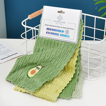 Кухонні серветки з мікрофібри Авокадо 30х30см. (4 шт. в упаковці)