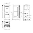 Пелетна піч для повітряного опалення будинку NORDICA Sabry bronze — 7 кВт, фото 3