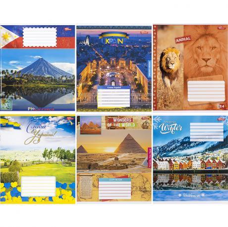 Зошит кольоровий 24 аркуша, лінія "Мрії" "mix" 80 зображень у ящику MZOPT