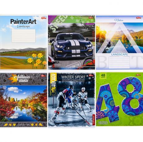 Зошит кольоровий 48 аркушів, лінія "Мрії" "mix" 48 зображень у ящику MZOPT