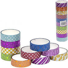 Скотч декоративний паперовий 1,5см*3м 3D Блискучий з малюнком №68 MZOPT