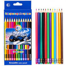 Олівці 12 кольорів еластичні з гумкою "С" MZOPT