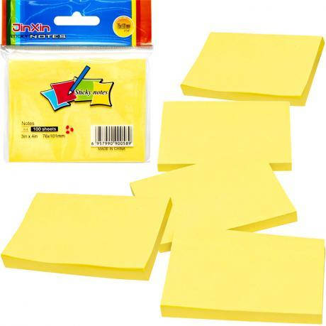 Папір для нотаток A4-Y/A4 "стік" 76*101мм 100 аркушів MZOPT, фото 1