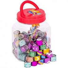 Скотч декоративний у банці 90шт. 1 м "Блискучий" №61 (паперовий) MZOPT