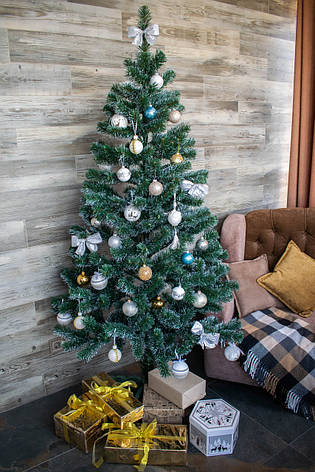 Штучна ялинка ПВХ, 1 м на підставці, класична модель., фото 2