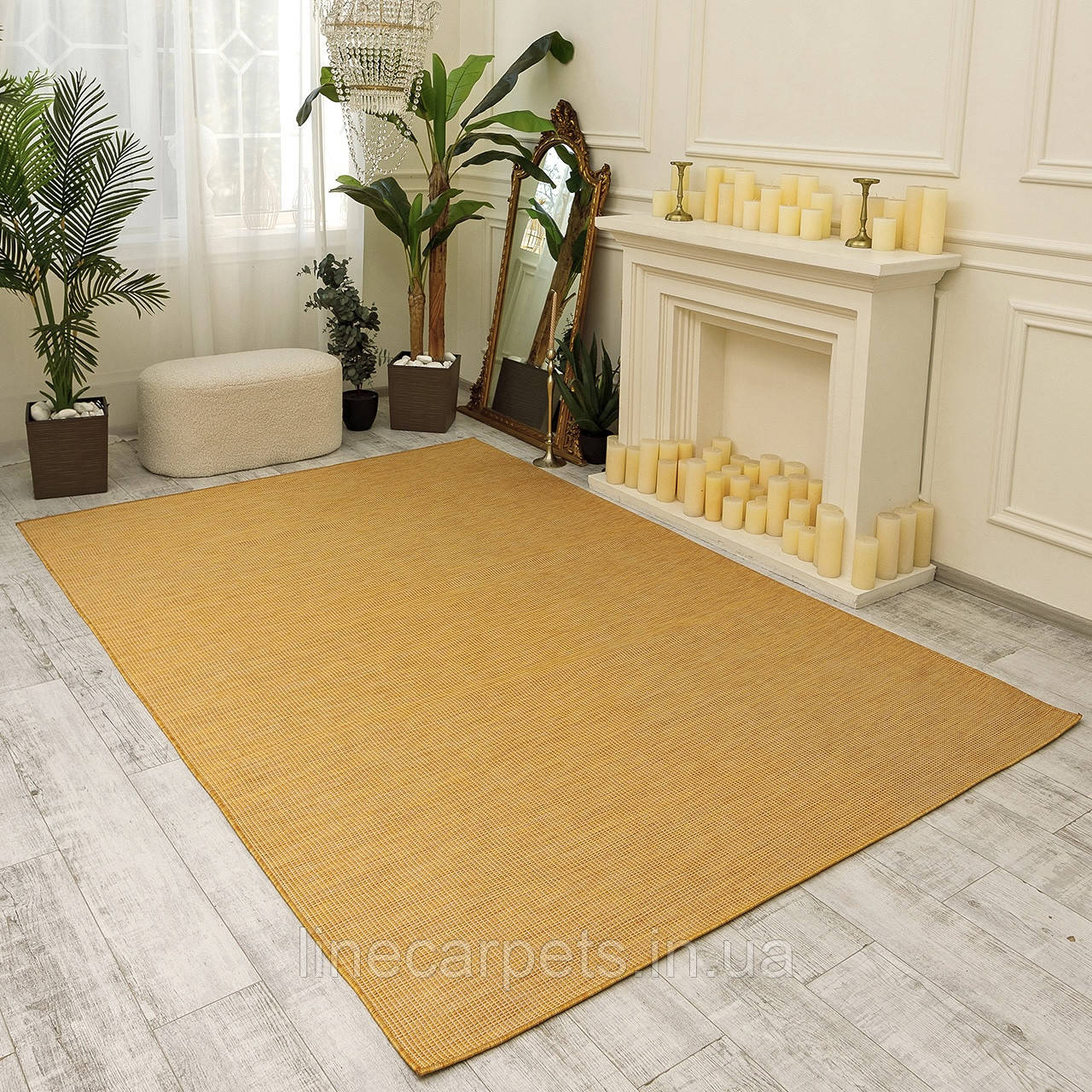 Турецький безворсовий килим PATIO B2778A yellow-beige, фото 1