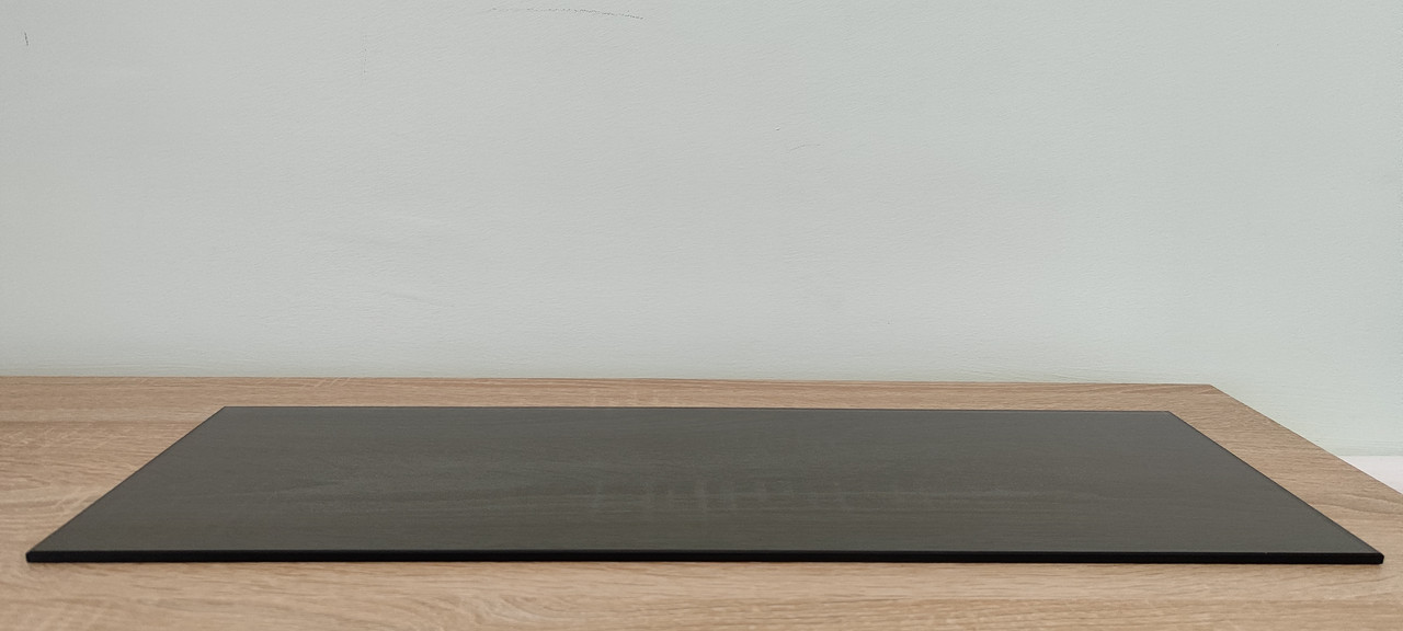 Полиця скляна пряма графіт 6 мм 30 х 15 см