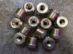 Перехідник балонний нарізний з фреонового балона під пропан із М10SAE на СП21,8LH (латунний)