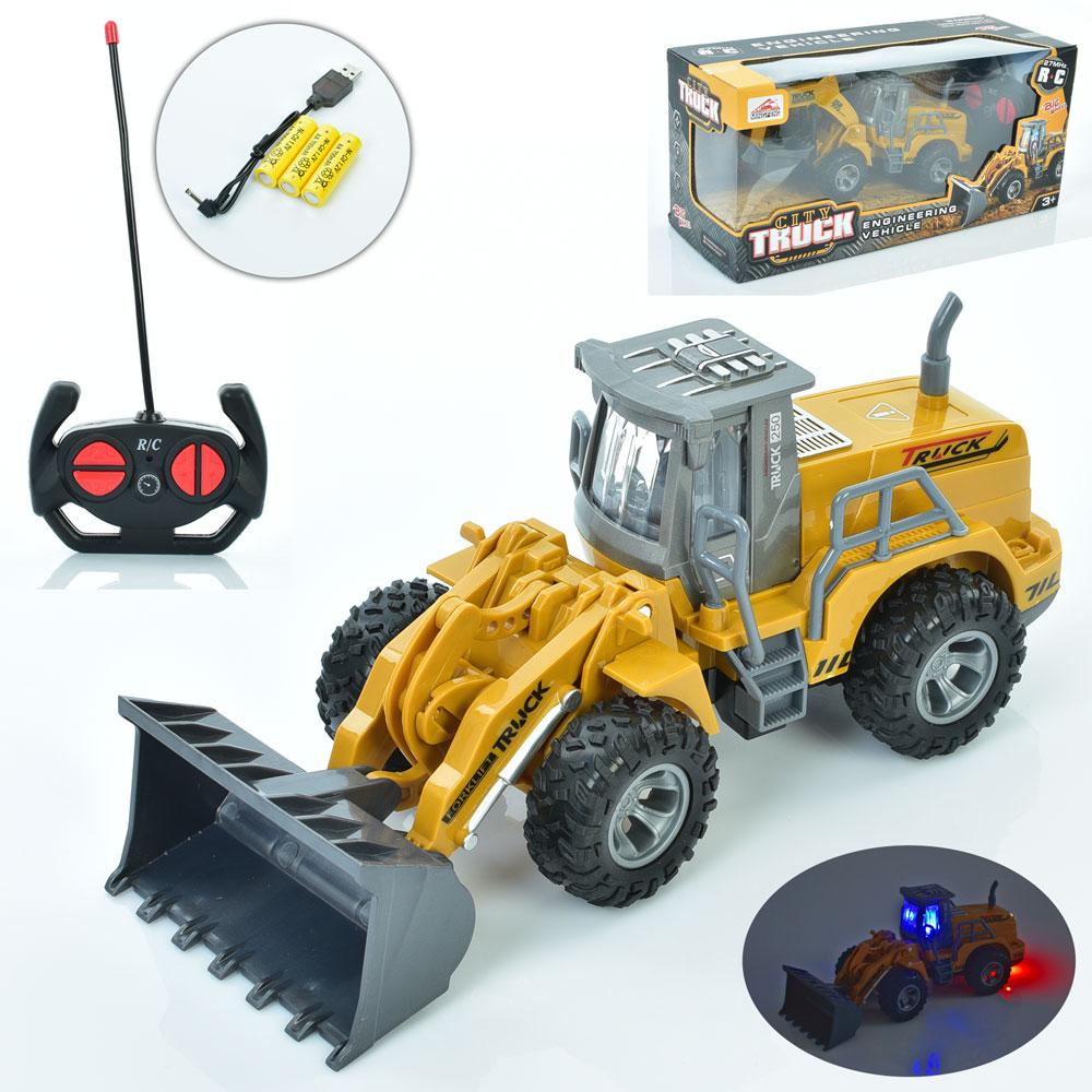 БУДТЕХНІКА РАДІОКЕРУВАННІ, CITY TRUCK, ЕКСКАВАТОР 2 віди,   акум, 22см, 1:20, світло, рухливі деталі, гумові колеса, USBзарядне, в, фото 1