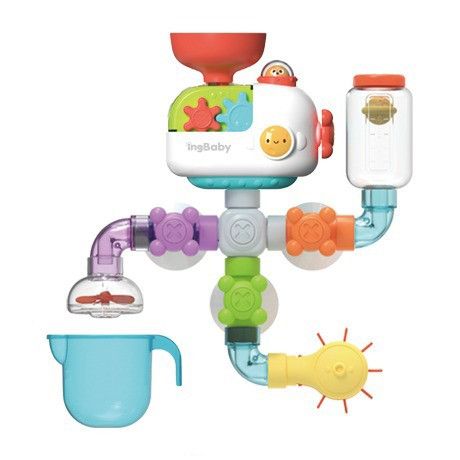 Гра для купання YB1728  водоспад, батискаф, ковшик, присоски, в кор-ці, 19,5-13,5-11,5см, фото 1