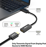 BENFEI DisplayPort-HDMI адаптер, 4K, односпрямований, DP 1.2 до HDMI 1.4, фото 3
