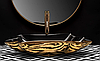 Умивальник (раковина) REA INFINITY GOLD BLACK накладний *, фото 5