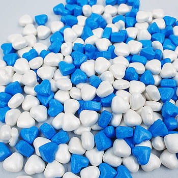 Посипка-конфети Сердечка маленькі біло-блакитні Dr.Gusto 50 г (розвіс)