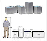 Бетонний фонтан "Куб" для вулиці, саду, дачі та тераси, фото 2