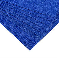 Фоаміран клейовий з глітером LUX (синій) 20х30 см (1,8 мм)