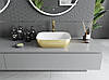 Умивальник (раковина) MEXEN RITA BRUSHED GOLD WHITE накладний, фото 5