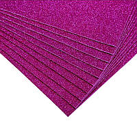 Фоаміран клейовий з глітером LUX (фіолетовий) 20х30 см (1,8 мм)