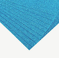 Фоаміран клейовий з глітером LUX (бірюза) 20х30 см (1,8 мм)