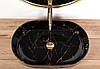 Умивальник (раковина) REA NADIA BLACK MARBLE SHINY накладний, фото 4
