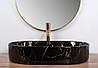Умивальник (раковина) REA NADIA BLACK MARBLE SHINY накладний, фото 6
