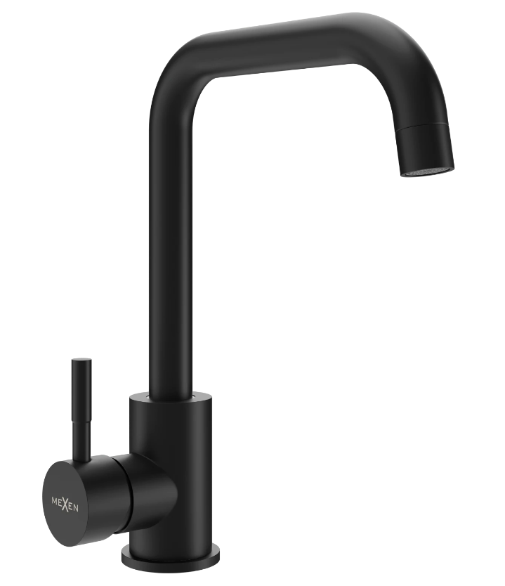 Змішувач для кухні MEXEN MODENA BLACK MATT чорний матовий, фото 1