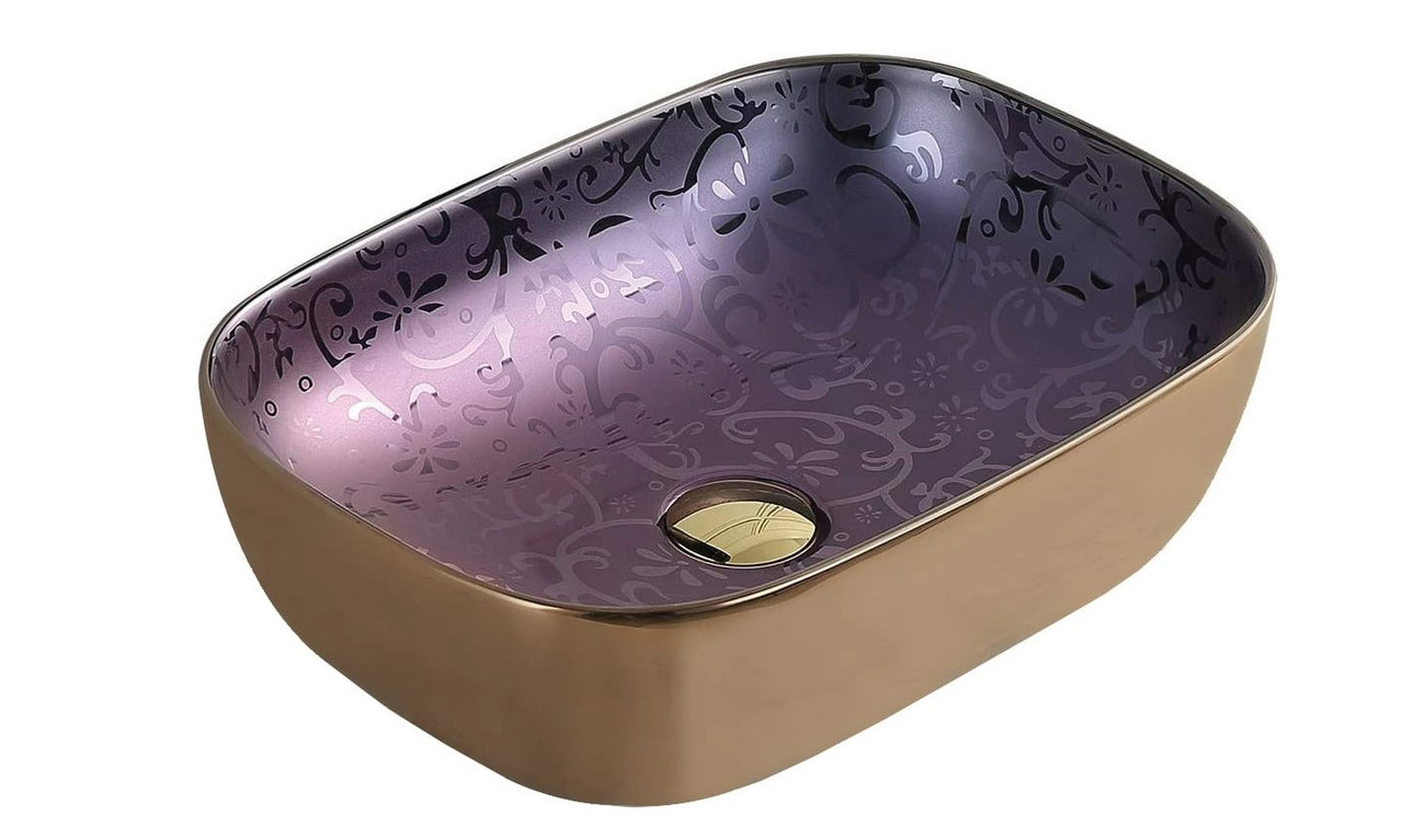 Умивальник (раковина) MEXEN RITA GOLD VIOLET накладний