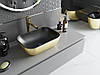 Умивальник (раковина) MEXEN RITA BRUSHED GOLD BLACK MATT накладний, фото 3