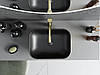 Умивальник (раковина) MEXEN RITA GOLD BRUSHED BLACK MATT накладний, фото 5