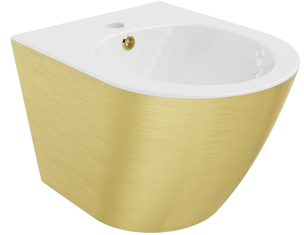 Подвесное биде MEXEN LENA WHITE GOLD BRUSH