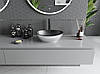 Умивальник (раковина) MEXEN ELZA SILVER BRUSHED BLACK MATT накладний, фото 4