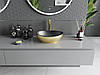 Умивальник (раковина) MEXEN ELZA BRUSHED GOLD BLACK MATT накладний, фото 4