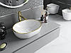 Умивальник (раковина) MEXEN VIKI WHITE GOLD EDGE накладний, фото 3