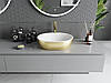 Умивальник (раковина) MEXEN VIKI BRUSHED GOLD WHITE накладний, фото 4