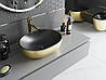 Умивальник (раковина) MEXEN VIKI GOLD BLACK MATT накладний, фото 3